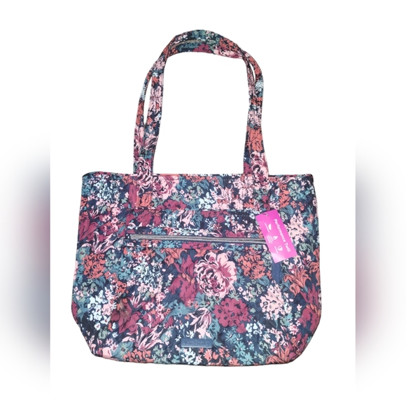 Vera Bradley Cabbage Rose Cabernet Vera Tote - Picture 8 of 8